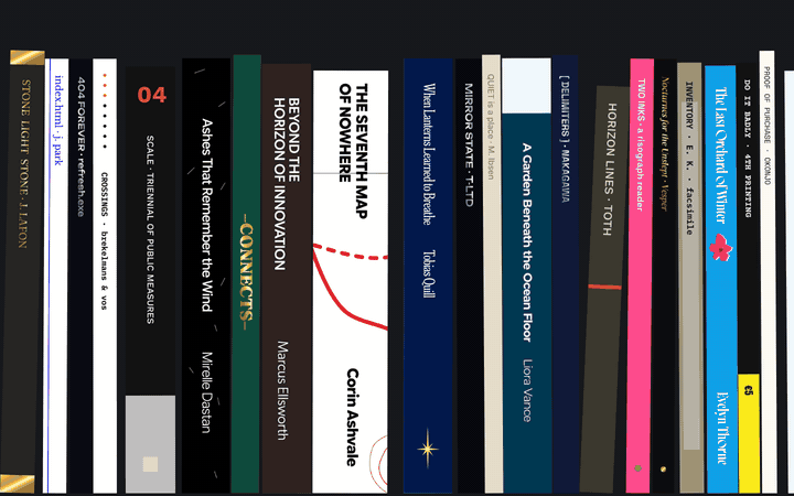 Library &mdash; a bookshelf with gravity
